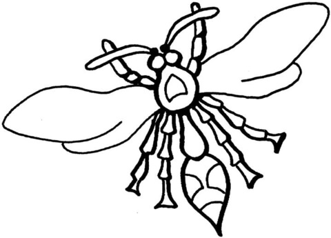 Wasps  Coloring Page